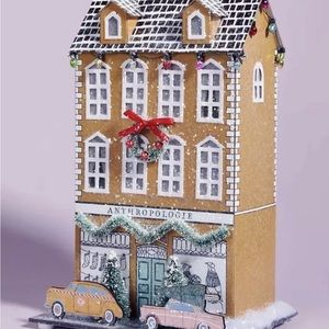 Yellow house- George & Viv Light-Up Holiday Village sugarplum